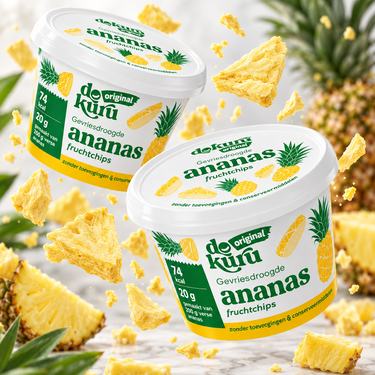 Dokuru Original Ananas – Gevriesdroogde Fruit Chips