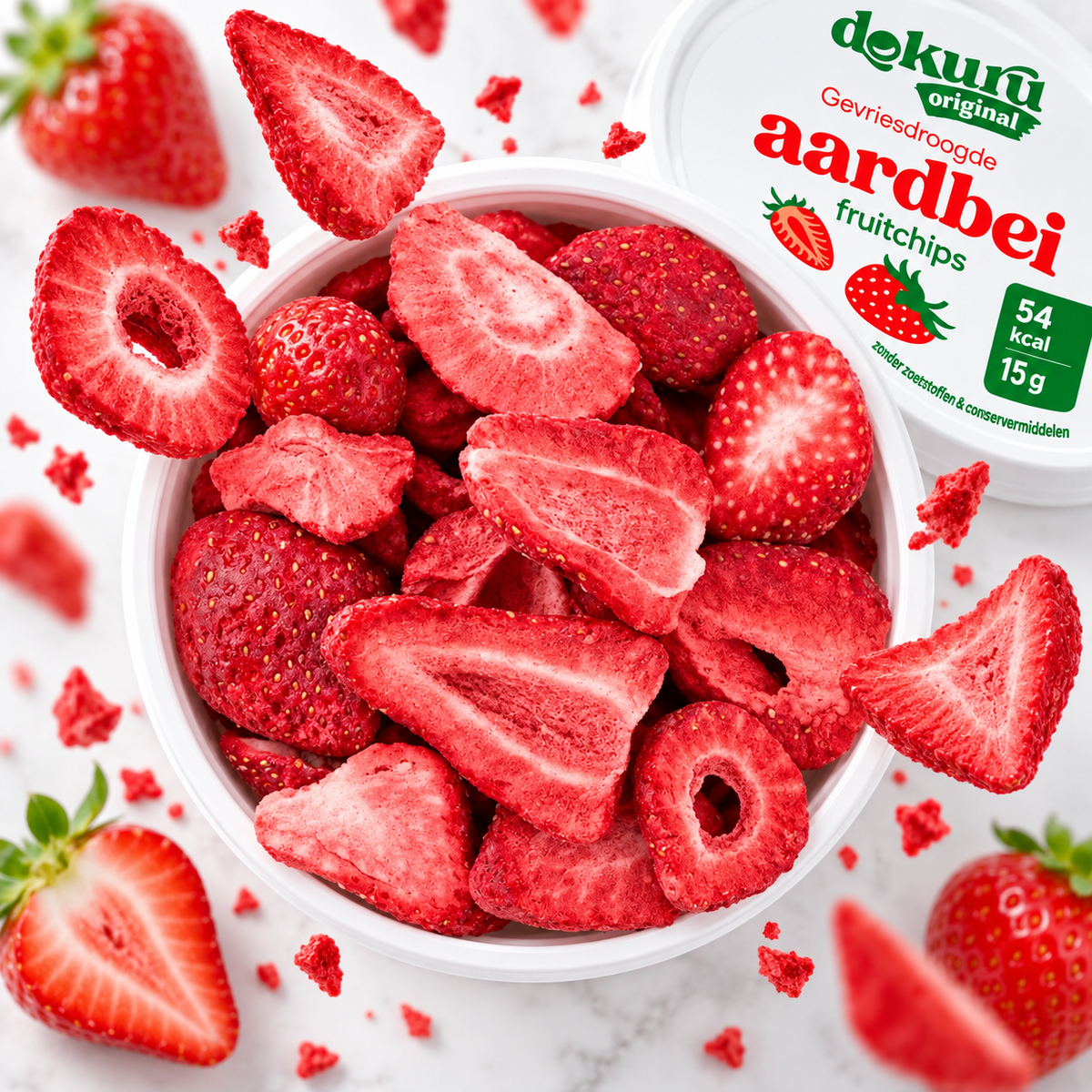Dokuru Original Aardbei – Gevriesdroogde Fruit Chips