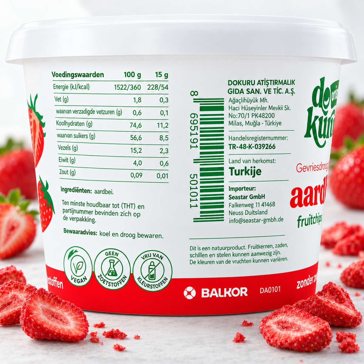 Dokuru Original Aardbei – Gevriesdroogde Fruit Chips